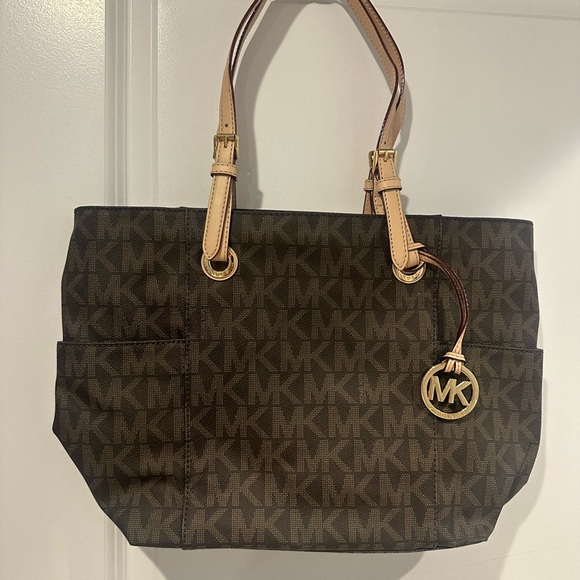 Michael Kors Handbags - Michael Kors Dark Brown Signature Tote